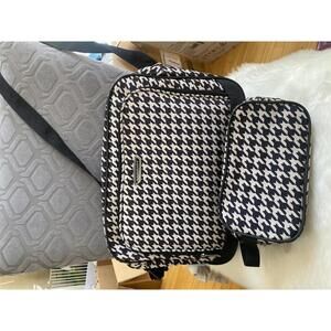 Prodigy Black and White Houndstooth Pattern Shoulder Bag with Matching Pouch